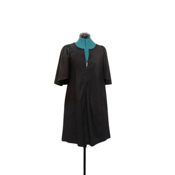 Tuckernuck Pomander Place Finley mini dress XS flutter sleeve black 100% cotton - Picture 1 of 6